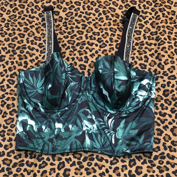 Victoria's Secret Other - 💖Victoria’s Secret Embellished Palm Leaf Corset Bustier Bra *Size 34DD* NWT!